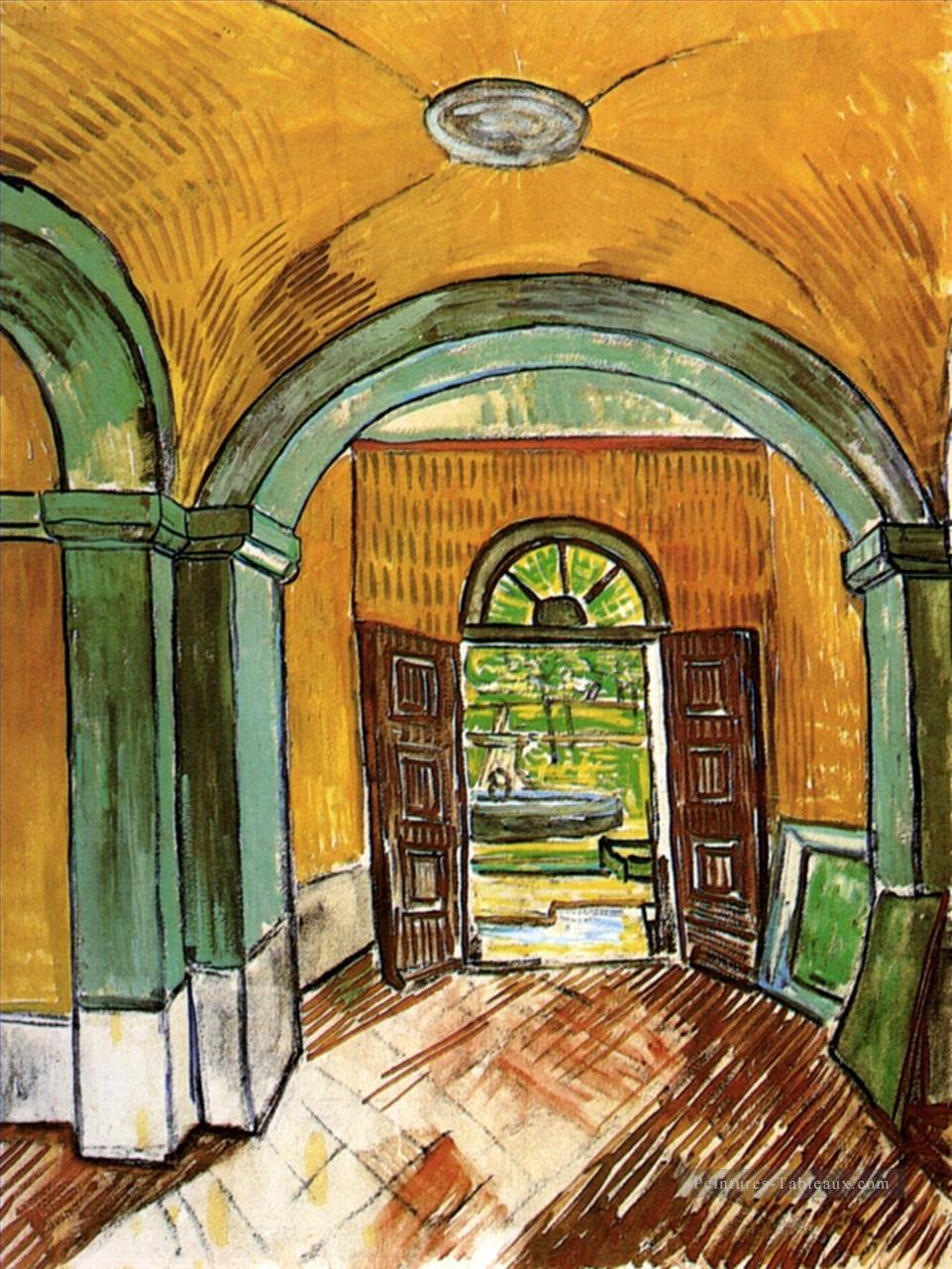 Le hall d’entrée de l’hôpital Saint Paul Vincent van Gogh Peintures à l'huile